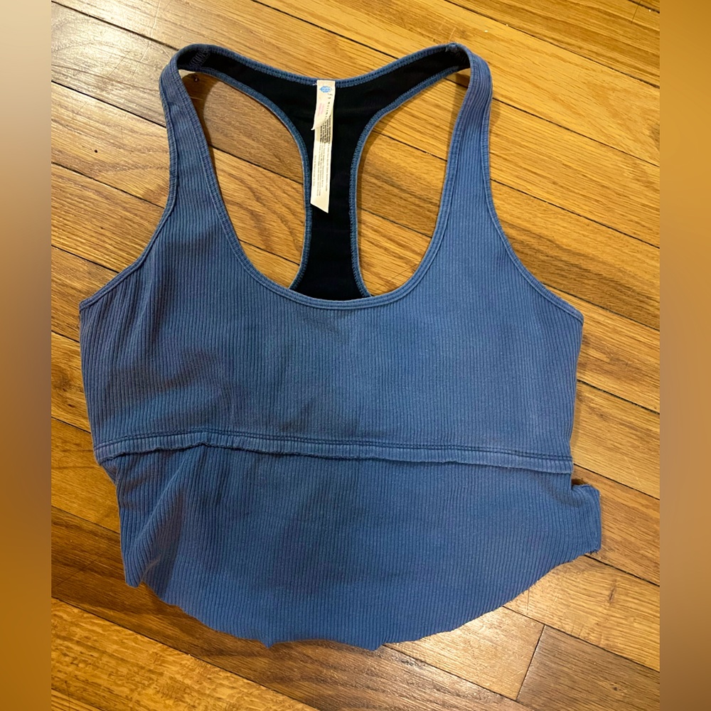 Blue Free People Movement active tank